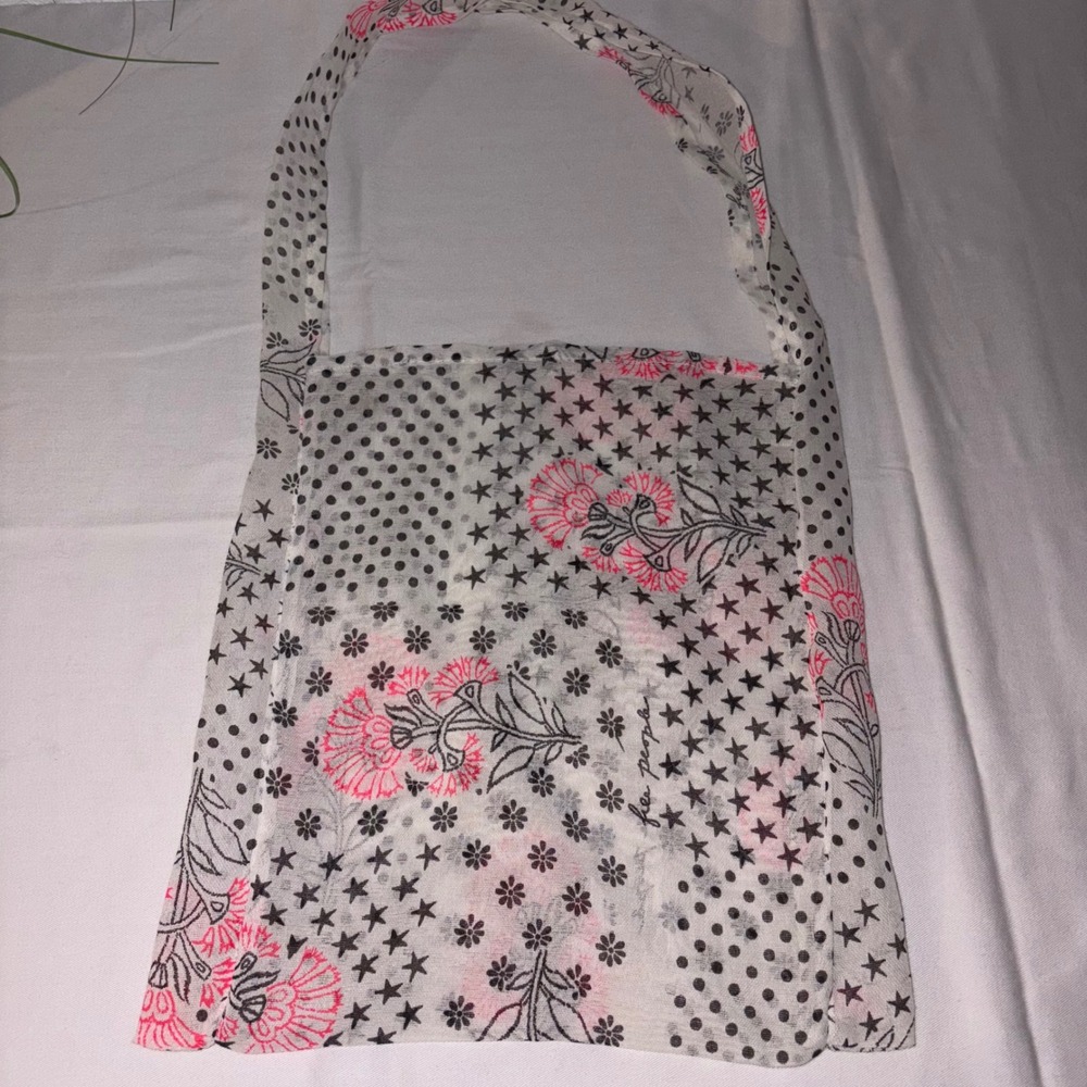 Free People Boho Floral Star Polka Dot Pattern Lightweight Shoulder Bag tote